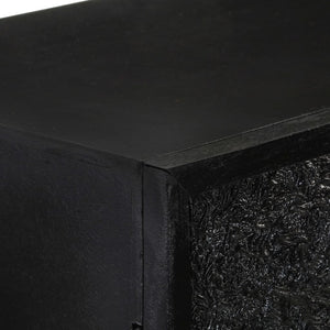 Schwarzes Sideboard 60x120cm Massivholz