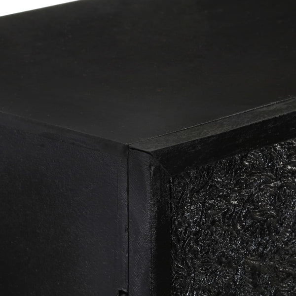 Schwarzes Sideboard 60x120cm Massivholz