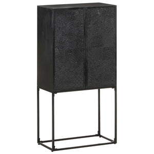 Schwarzes Sideboard 60x120cm Massivholz