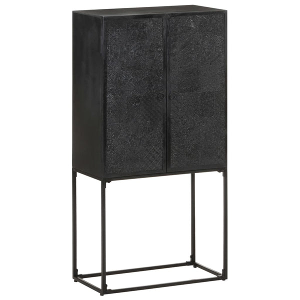 Schwarzes Sideboard 60x120cm Massivholz
