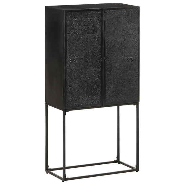 Schwarzes Sideboard 60x120cm Massivholz