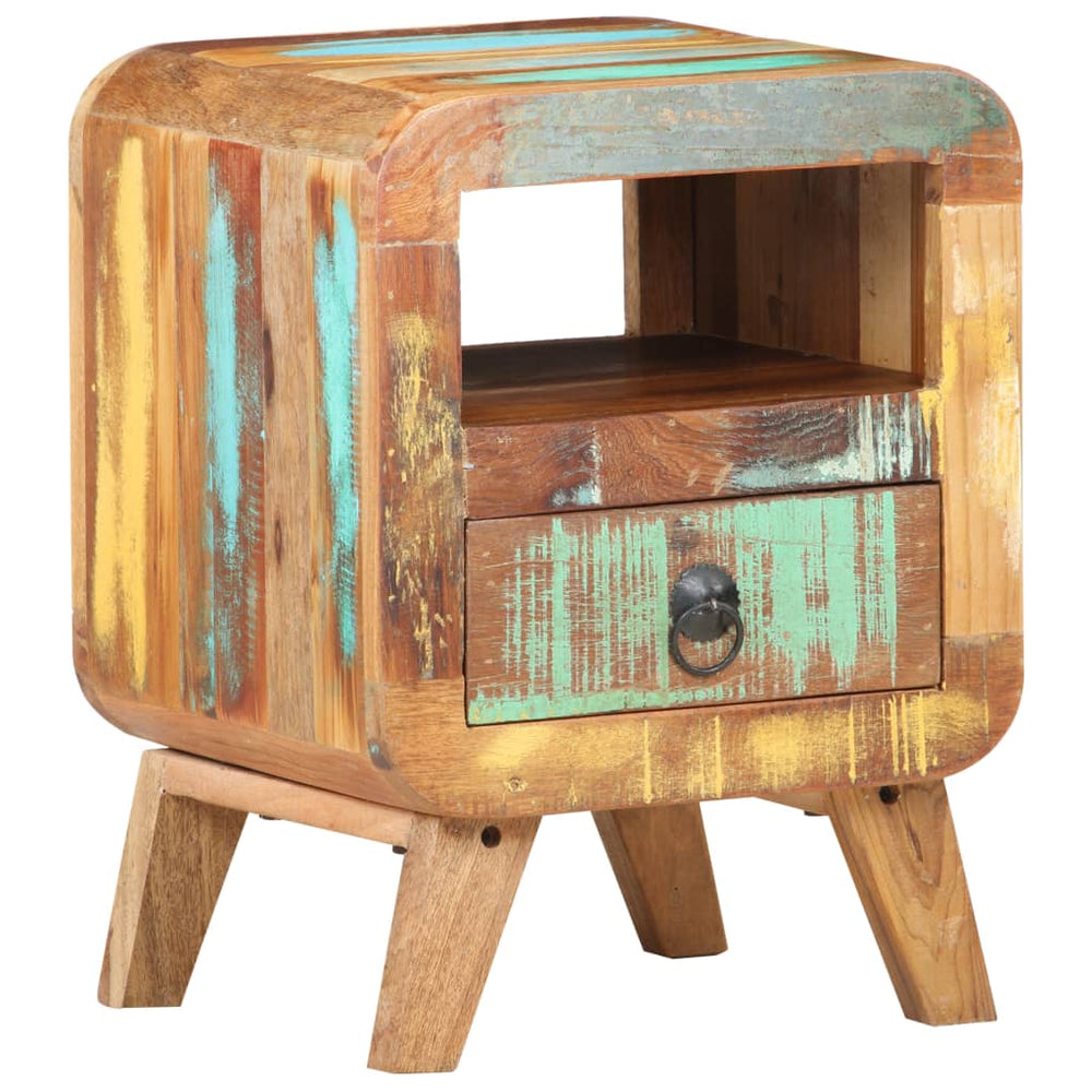 Nachttisch Recyceltes Massivholz 30x30x41 cm