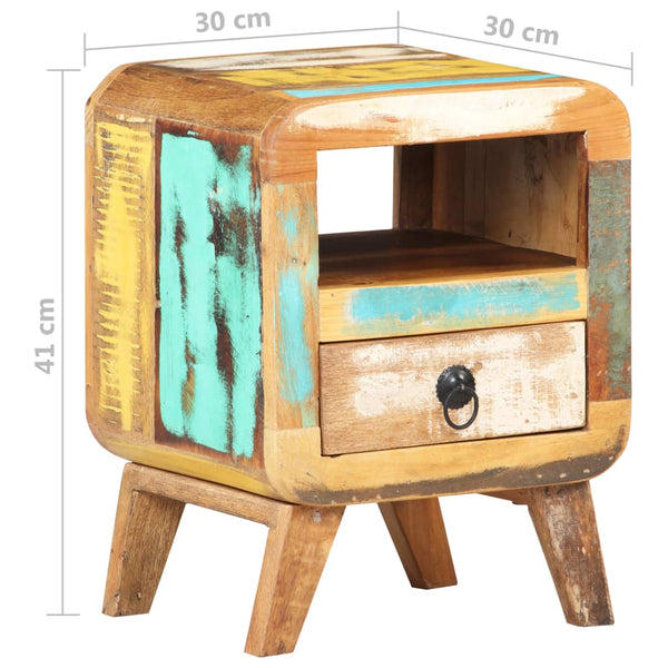 Nachttisch Recyceltes Massivholz 30x30x41 cm