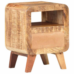 Nachttisch aus rauem Mangoholz 30x30x41 cm