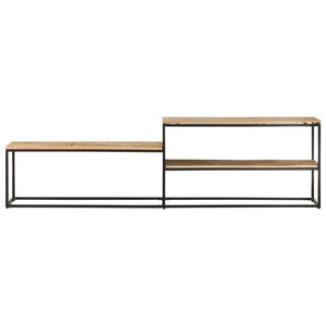 vidaXL Meuble TV 180x30x50 cm Bois de manguier brut