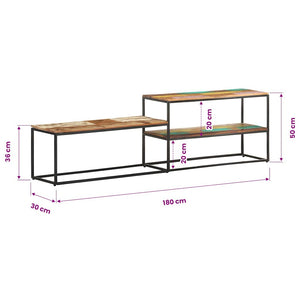 vidaXL Meuble TV 180x30x50 cm Bois massif recyclé