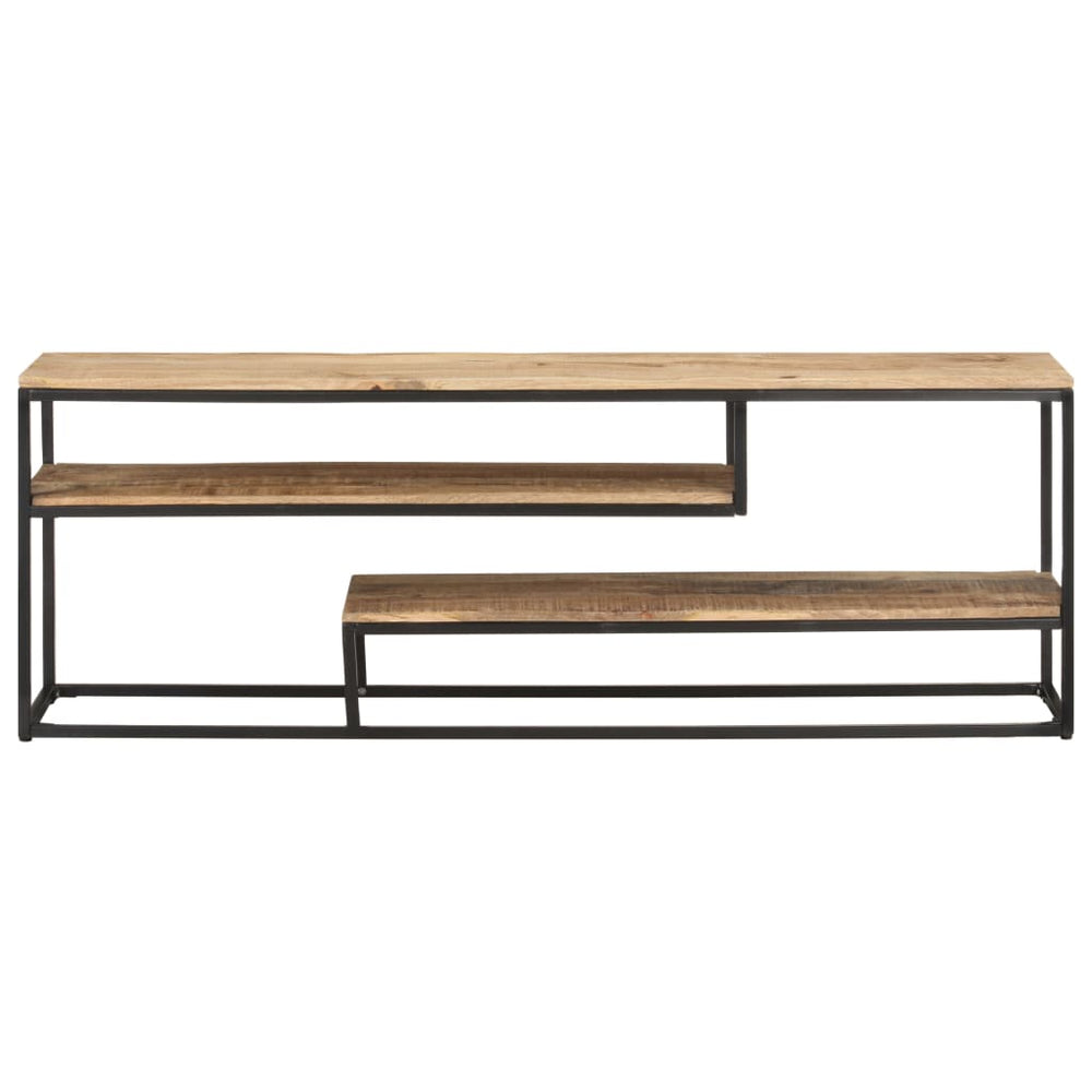 vidaXL Meuble TV 130x30x45 cm bois de manguier brut