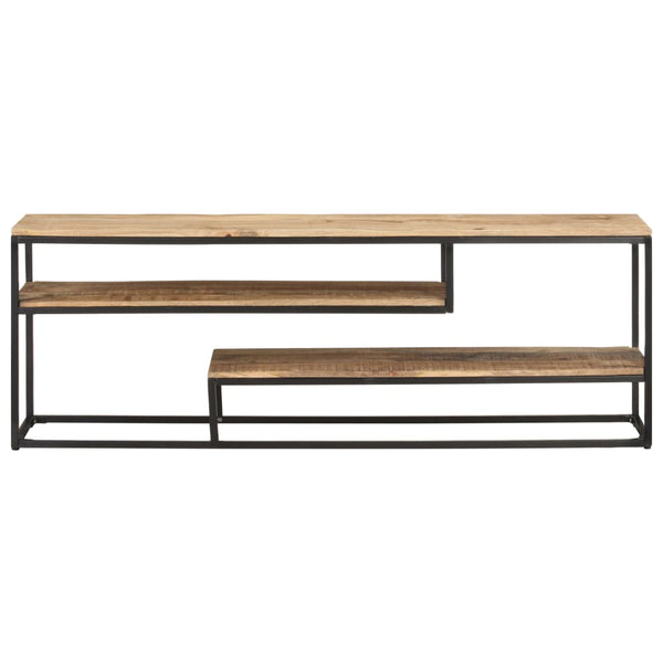 vidaXL Meuble TV 130x30x45 cm bois de manguier brut