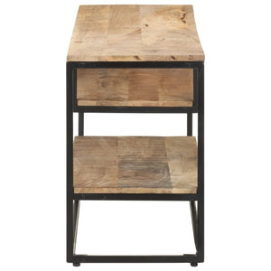 vidaXL Meuble TV 130x30x45 cm bois de manguier brut