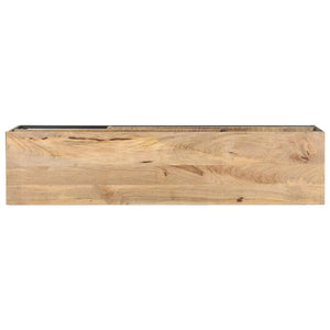 vidaXL Meuble TV 130x30x45 cm bois de manguier brut