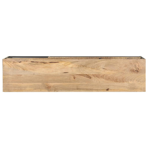 vidaXL Meuble TV 130x30x45 cm bois de manguier brut