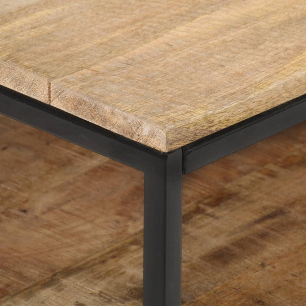 vidaXL Meuble TV 130x30x45 cm bois de manguier brut