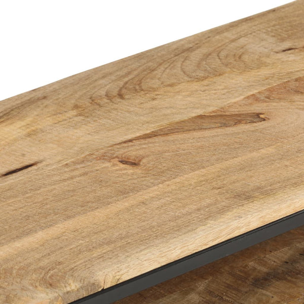vidaXL Meuble TV 130x30x45 cm bois de manguier brut