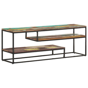 vidaXL Meuble TV 130x30x45 cm Bois massif recyclé
