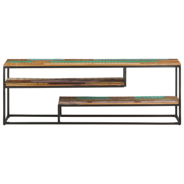 vidaXL Meuble TV 130x30x45 cm Bois massif recyclé