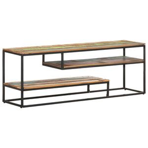 vidaXL Meuble TV 130x30x45 cm Bois massif recyclé