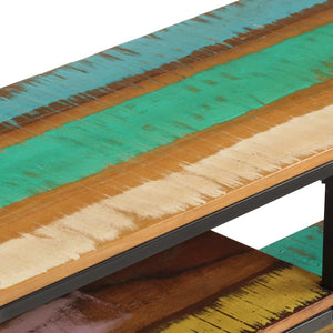 vidaXL Meuble TV 130x30x45 cm Bois massif recyclé