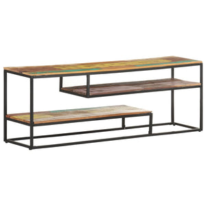 vidaXL Meuble TV 130x30x45 cm Bois massif recyclé