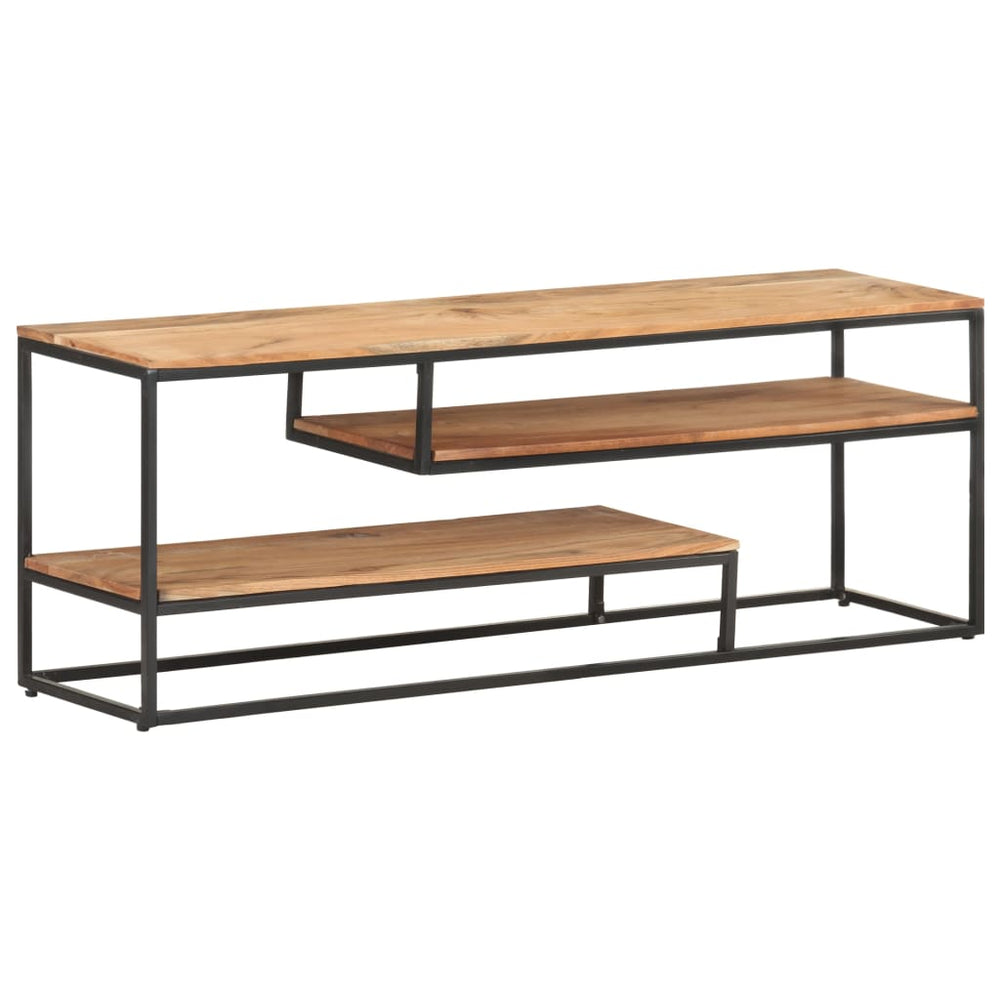 vidaXL Meuble TV 130x30x45 cm Bois d'acacia massif