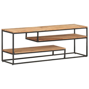 vidaXL Meuble TV 130x30x45 cm Bois d'acacia massif