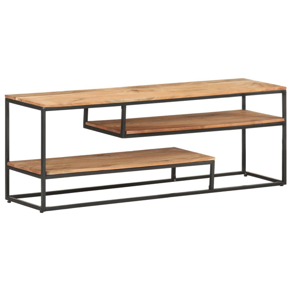 vidaXL Meuble TV 130x30x45 cm Bois d'acacia massif