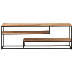 vidaXL Meuble TV 130x30x45 cm Bois d'acacia massif