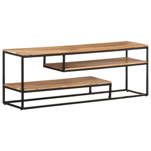 vidaXL Meuble TV 130x30x45 cm Bois d'acacia massif