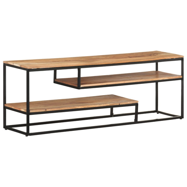 vidaXL Meuble TV 130x30x45 cm Bois d'acacia massif