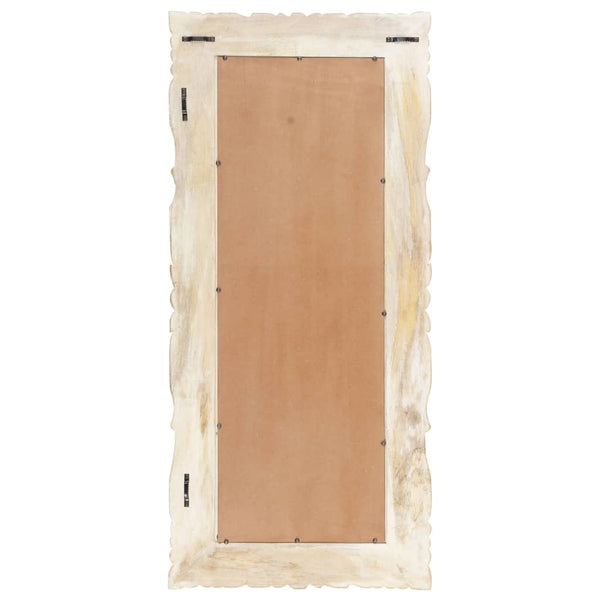 Weißer Spiegel 110x50 cm Mango Massivholz