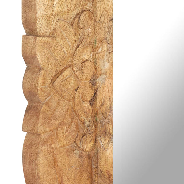 vidaXL Miroir 80x50 cm Bois de manguier massif