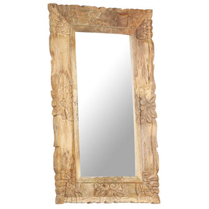 vidaXL Miroir 80x50 cm Bois de manguier massif