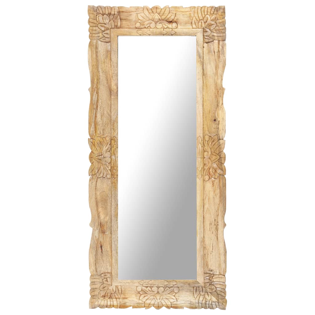 vidaXL Miroir 110x50 cm en bois de manguier massif