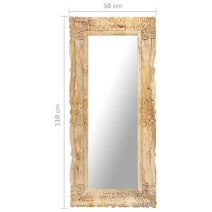 vidaXL Miroir 110x50 cm en bois de manguier massif