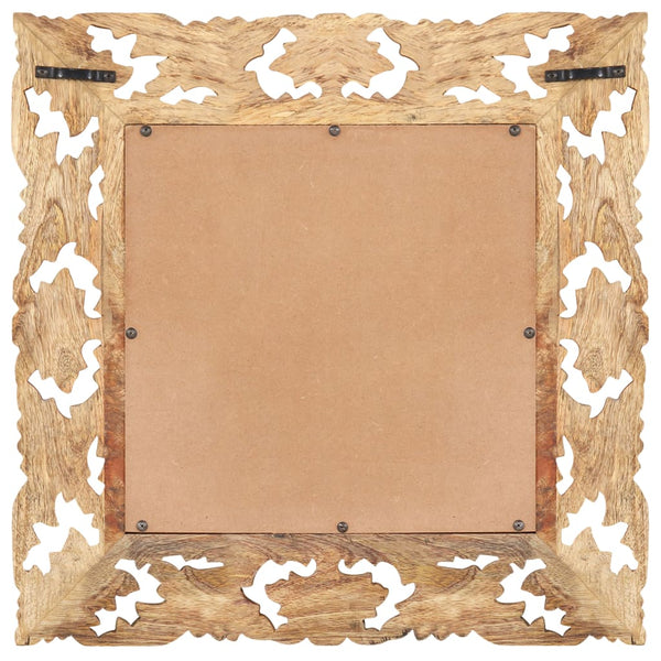 Handgeschnitzter Spiegel Braun 50x50 cm