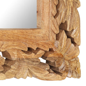 Handgeschnitzter Spiegel Braun 110x50 cm Mango Massivholz