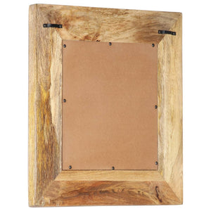 Handgeschnitzter Spiegel Mango Massivholz 50x50