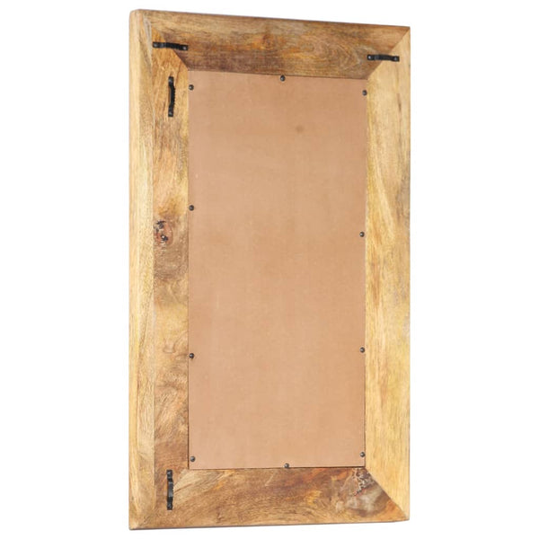 vidaXL Miroir sculpté à la main 80x50x2,6 cm Bois de manguier massif
