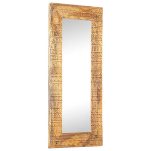 Handgeschnitzter Spiegel Mango Massivholz 110cm