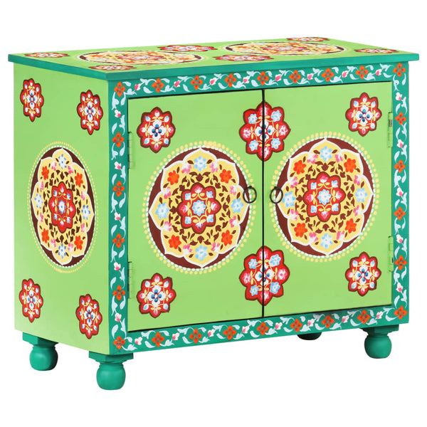 Handbemaltes Sideboard Mehrfarbig Mango Massivholz 70cm