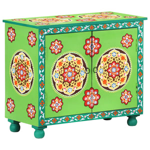 Handbemaltes Sideboard Mehrfarbig Mango Massivholz 70cm
