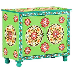 Handbemaltes Sideboard Mehrfarbig Mango Massivholz 70cm