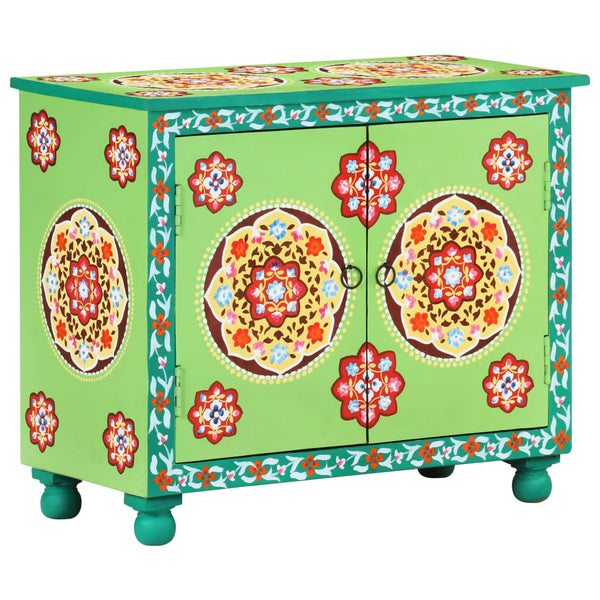 Handbemaltes Sideboard Mehrfarbig Mango Massivholz 70cm