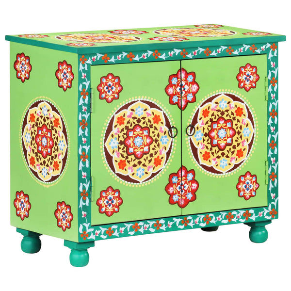 Handbemaltes Sideboard Mehrfarbig Mango Massivholz 70cm