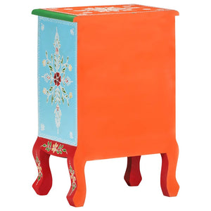 Handbemalter Nachttisch Mango Massivholz 40x30x60 cm