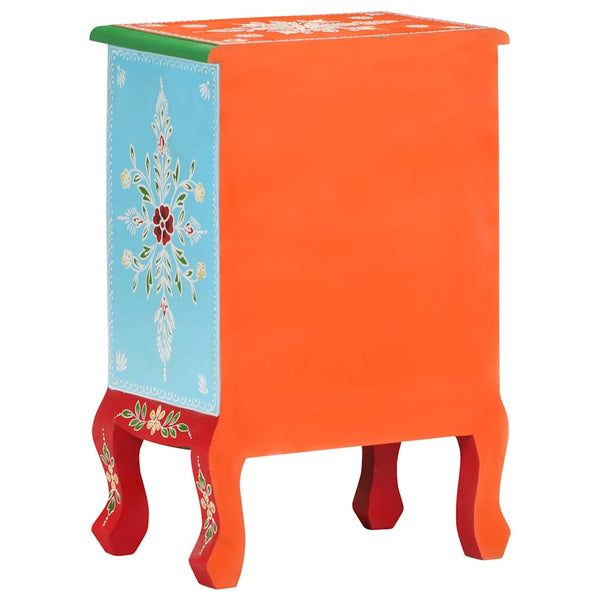 Handbemalter Nachttisch Mango Massivholz 40x30x60 cm