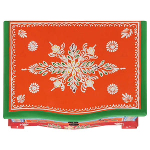 Handbemalter Nachttisch Mango Massivholz 40x30x60 cm