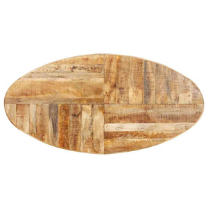 Esstisch Oval, Raues Mangoholz, 200 cm