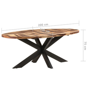 Ovaler Esstisch Akazie 200 cm