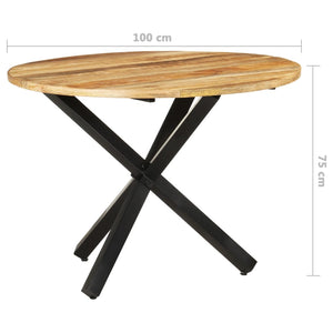 Runder Esstisch aus Mangoholz, 100 cm