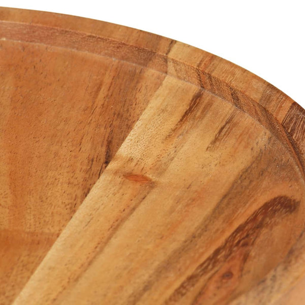 vidaXL Lot de 2 tables basses Bois d'acacia massif et acier